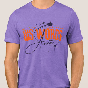 Camiseta Meu Pão Diário Palavra Dele Religioso Cristão Roxo