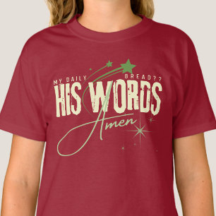 Camiseta Meu Pão Diário - Sua Palavra - Fé Religiosa Oração