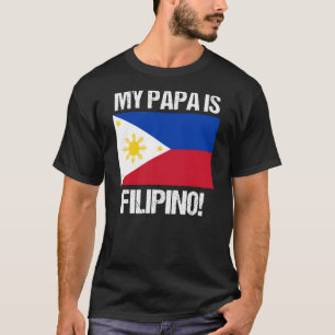 Camiseta Meu Papa É O País Filipino Bandeira Das Filipina