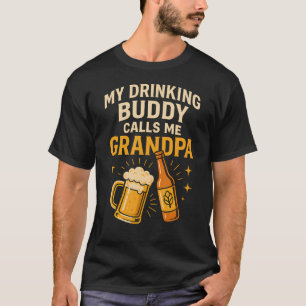 Camiseta Meu Parceiro de Bebida Me Chama de Vovô Humor de C