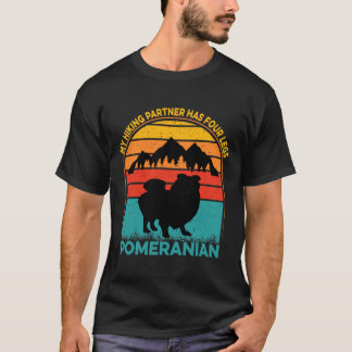 Camiseta Meu Parceiro De Caminho Tem Quatro Pernas Pomerani