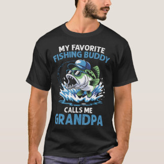 Camiseta Meu parceiro de pesca favorito me chama de vovô en