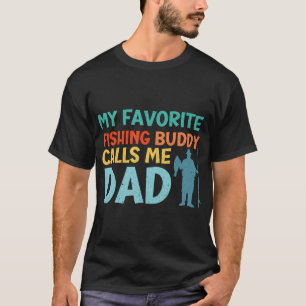 Camiseta Meu Parceiro Favorito de Pesca Me Chama de Pai
