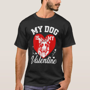 Camiseta Meu pastor alemão é meu cachorro de valentine Dia