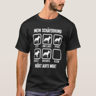 Camiseta Meu pastor alemão ouve a palavra cachorros