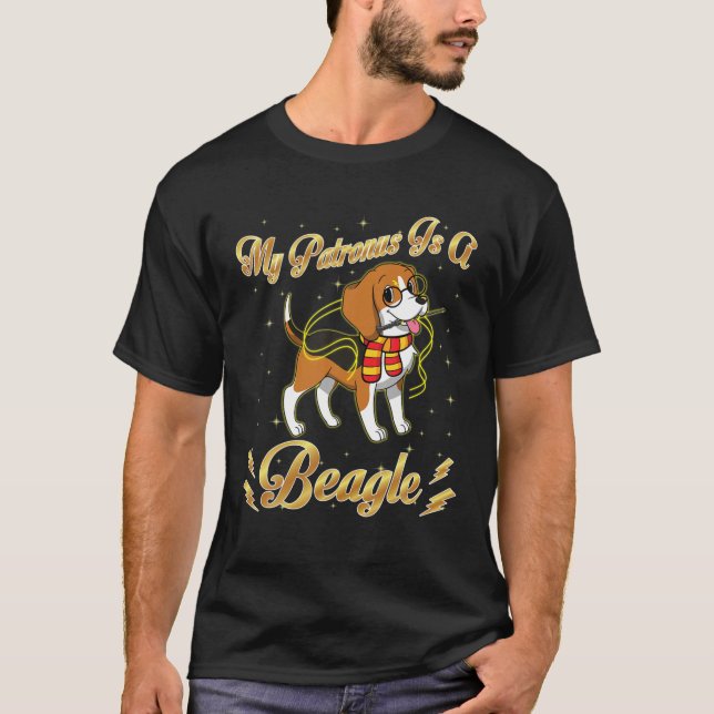 Camiseta Meu Patronus É Um Pai De Beagle Harry Dog Potter M (Frente)