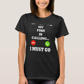 Camiseta Meu Peixe Está Chamando Eu Preciso Ir