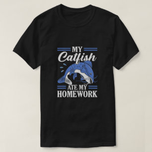 Camiseta Meu Peixe-Gato Comeu Meu Trabalho De Casa
