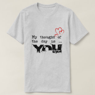 Camiseta “Meu Pensamento do Dia É Você” – Fofa Rom