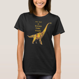 Camiseta Meu Pet é maior que seu Humor Dinossauro