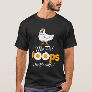 Camiseta Meu Pet Fica Cocô no Frango do Meu Café da Manhã