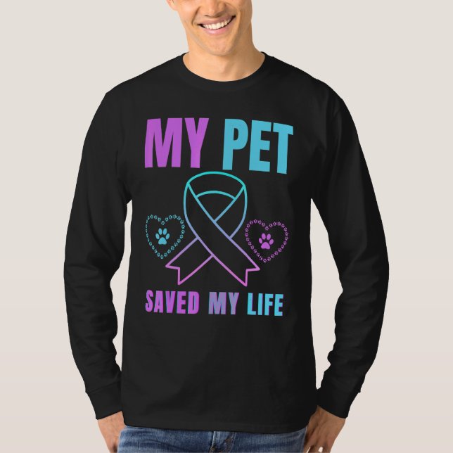 Camiseta Meu Pet Salvou Minha Vida Prevenção Suicida Emocio (Frente)