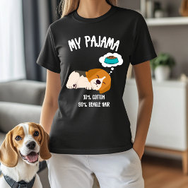 Camiseta Meu Pijama - 10% Algodão, 90% Cabelo de Beagle