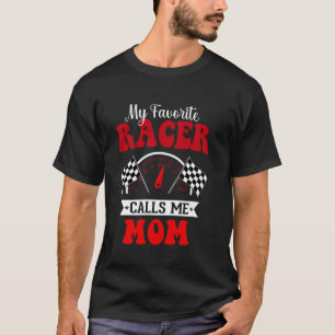 Camiseta Meu Piloto Favorito Me Chama de Mãe Família Carro