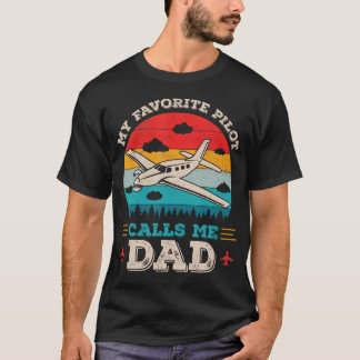 Camiseta Meu Piloto Favorito Me Chama De Pai Engraçado Futu