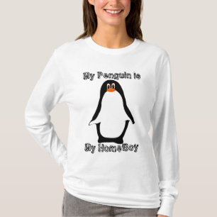 Camiseta Meu pinguim é meu Ficar em casa