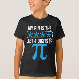 Camiseta Meu Pino É Os Últimos 4 Dígitos Do Pi Day Math Lov