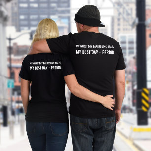 Camiseta Meu pior dia churrascando a saia