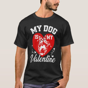 Camiseta Meu Pit Bull é Meu Cachorro do Dia dos Namorados D