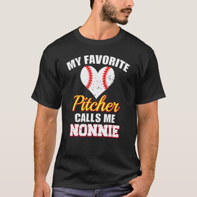 Camiseta Meu Pitcher Favorito Me Chama De Nonnie Pitcher Ba (Frente)