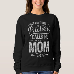 Camiseta Meu Pitcher Favorito Me Chama Mãe Pitcher Catcher