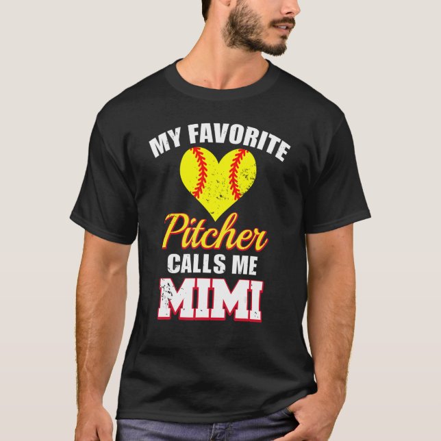 Camiseta Meu Pitcher Favorito Me Chama Mimi Pitcher Softbal (Frente)