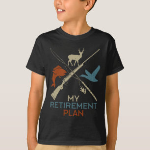 Camiseta Meu Plano de Aposentadoria Caça Pesca Caçador Avô