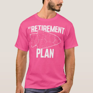 Camiseta Meu Plano de aposentadoria caçando flintknapping n