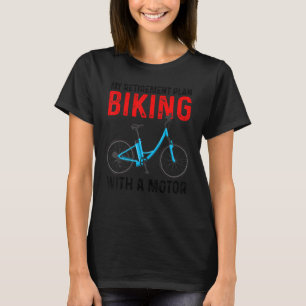 Camiseta Meu Plano de Aposentadoria Ciclismo Com Um Motor e