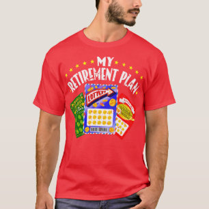 Camiseta Meu plano de aposentadoria Jackpot Lotto Jogo Lote