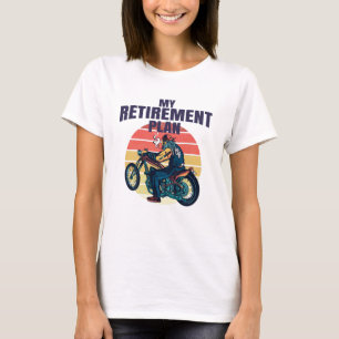 Camiseta Meu plano de aposentadoria motociclismo