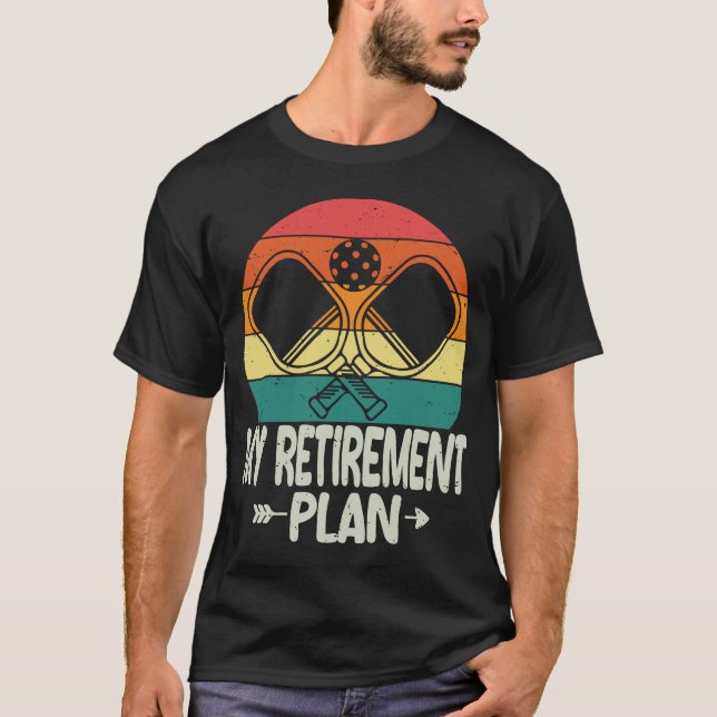 Camiseta Meu Plano de Reforma Pickleball Engraçado Pickleba (Frente)