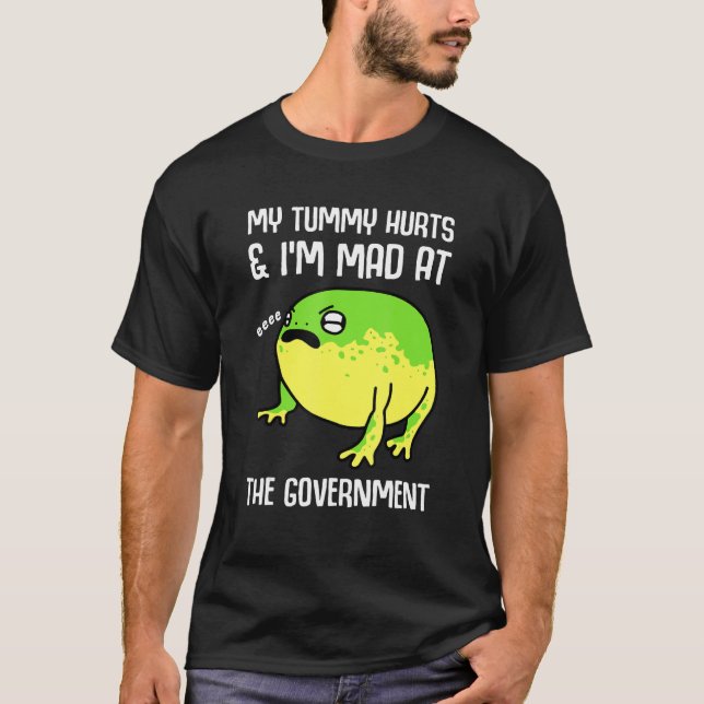 Camiseta Meu polegar dói e estou bravo com o Sapo do Govern (Frente)