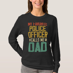 Camiseta Meu Policial Favorito Me Chama De Pai Vintage Re