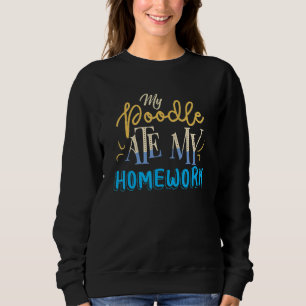 Camiseta Meu Poodle Comeu Meu Dever de Casa Poodle Brinqued