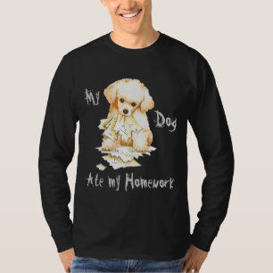 Camiseta Meu Poodle De Brinquedo Comeu Meu Trabalho De Casa