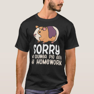 Camiseta Meu porco-da-índia comeu meu animal de estimaçã
