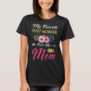 Camiseta Meu Posto favorito me chama mamãe Flores Mothe