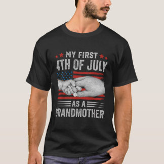 Camiseta Meu Primeiro 4 De Julho Como Avó Americana