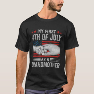 Camiseta Meu Primeiro 4 De Julho Como Avó Americana