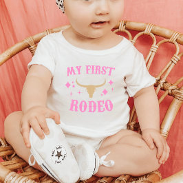 Camiseta Meu Primeiro Aniversário da Garota Ocidental Rodeo
