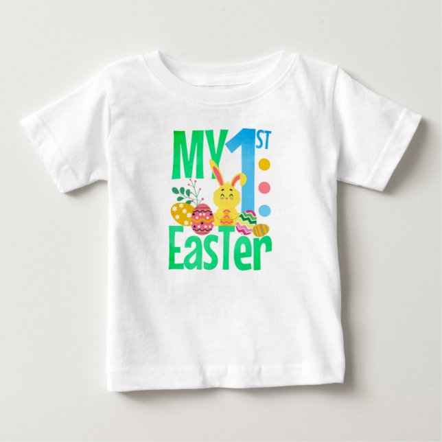 Camiseta Meu Primeiro Bebê de Páscoa (Frente)