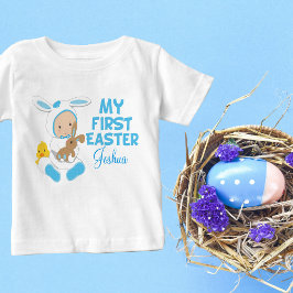Camiseta Meu primeiro bebê Páscoa, garoto bebezinho, coelho
