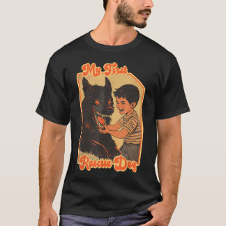 Camiseta Meu Primeiro Cachorro Resgatado Engraçado - Resgat