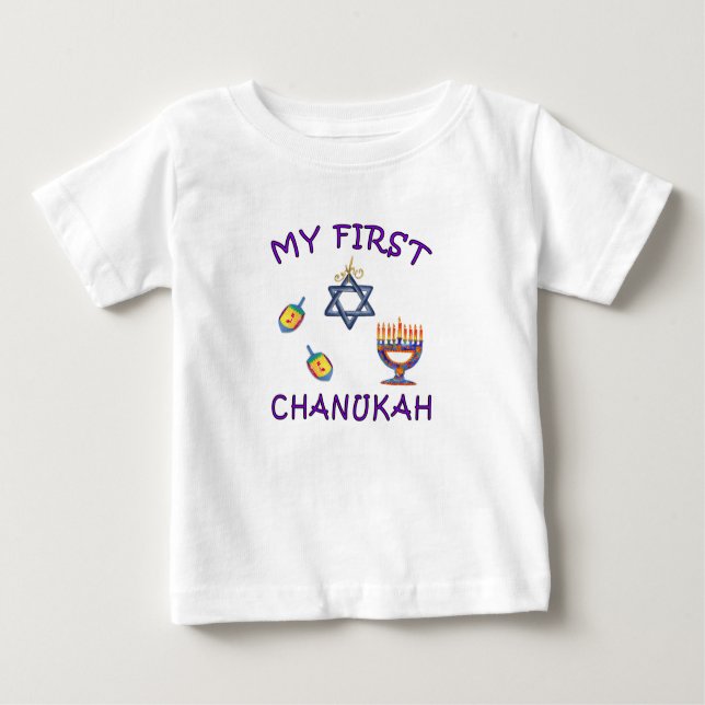 Camiseta Meu Primeiro Chanukah   (Frente)