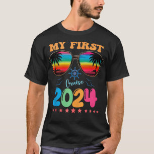 Camiseta Meu Primeiro Cruise 2024 Férias Familiares Viagem