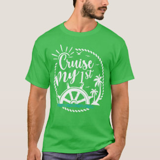 Camiseta Meu primeiro Cruise Férias Familiares Engraçado Pr