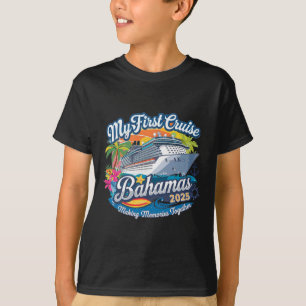 Camiseta Meu Primeiro Cruzeiro Bahamas 2025 Cute First Crui