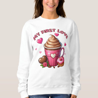 Camiseta Meu Primeiro Cupcake De Amor E Café