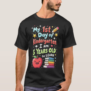 Camiseta Meu Primeiro Dia de Jardim de Infância 1º Dia de E
